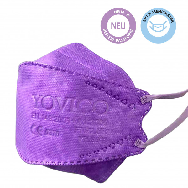 YOVICO® FFP2 Maske Fischform lila