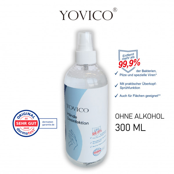 YOVICO® Hände-Desinfektion – Ohne Alkohol 300ml