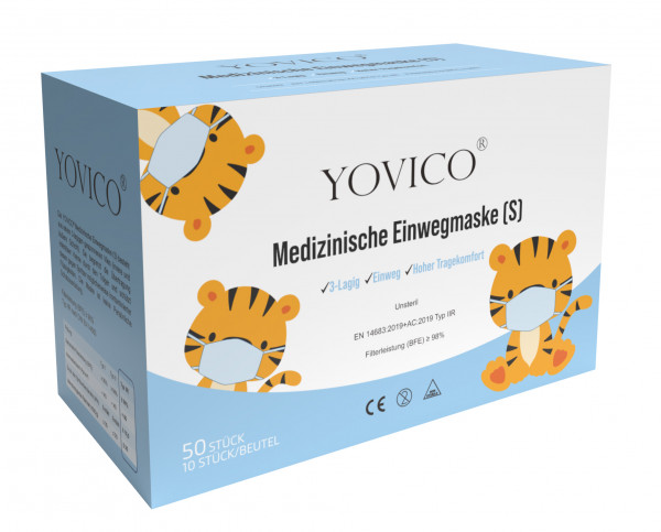 YOVICO Medizinische Einwegmaske(S) für kleine Gesichter