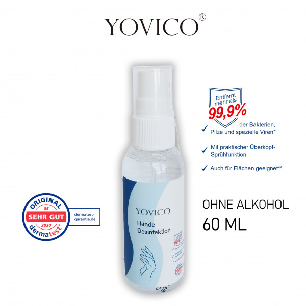 YOVICO® Hände-Desinfektion – Ohne Alkohol 60ml